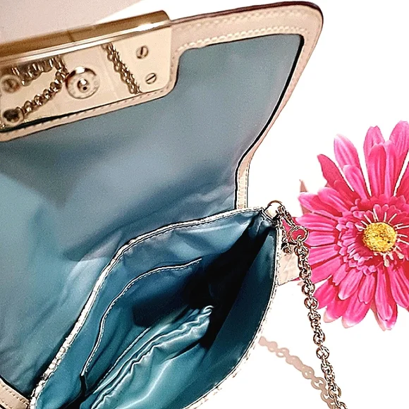 COACH Metallic Snake Kristin Clutch Crossbody RARE NWOT - Picture 3 of 16